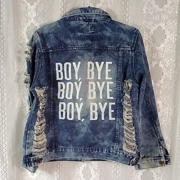 DAZI BOY BYE JEANS JACKET SIZE XL UNOSEX - Picture 2 of 8